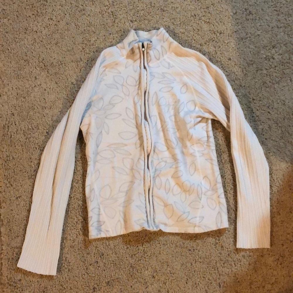 Vintage 2000s The North Face Leaf Sweater Logo Zip-Up Jacket size large women’s